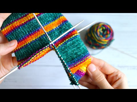 Видео: Как набирать петли, когда пятка носка уже связана