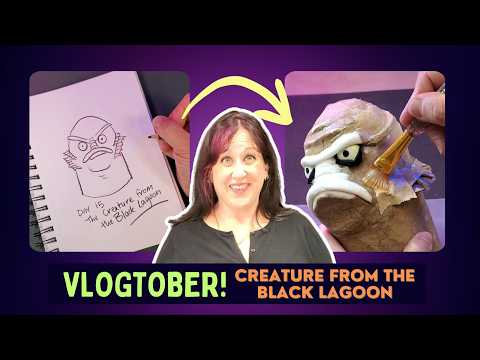 Видео: 31 монстр за 31 день. Как сделать из папье-маше существо из «Чёрной лагуны» — Vlogtober, день 15