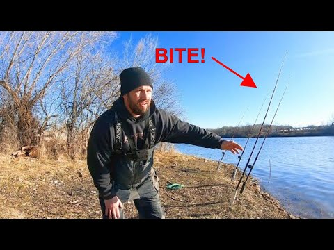 Видео: Как поймать сома поздней зимой с берега!!