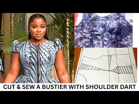 Видео: Бюстье с вытачками на плечах. #сделайсам #кройкаишитье #бюстье