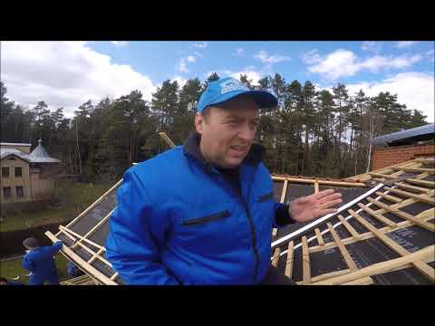 Видео: Как сделать крышу из керамической черепицы.  Часть 2.