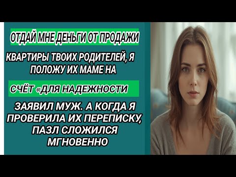 Видео: Дорогая, отдай мне деньги от продажи квартиры твоих родителей Семейная тайна, которая всё разрушила