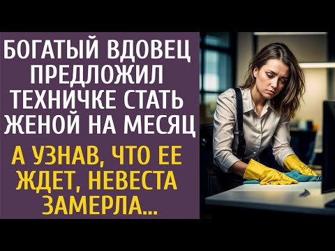 Видео: Богатый вдовец предложил техничке стать женой на месяц… А узнав, что ее ждет, невеста замерла…