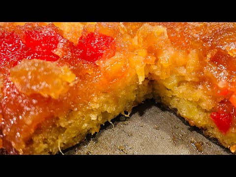 Видео: Перевернутый торт с засахаренными ананасами
