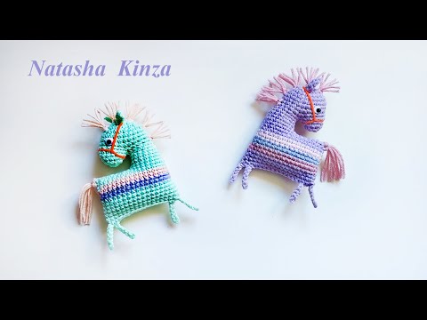 Видео: Вязаная лошадка за 1 час для начинающих! knitted horse for beginners