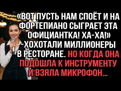 Видео: Миллионеры: «Пусть официантка споёт и сыграет! Ха-ха!»Но когда она взяла микрофон…