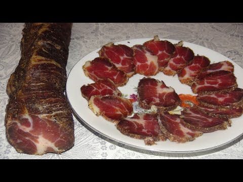 Видео: Сыровяленый свиной ошеек. Нитритная соль. Результат применения нитритной соли.Просто и вкусно!