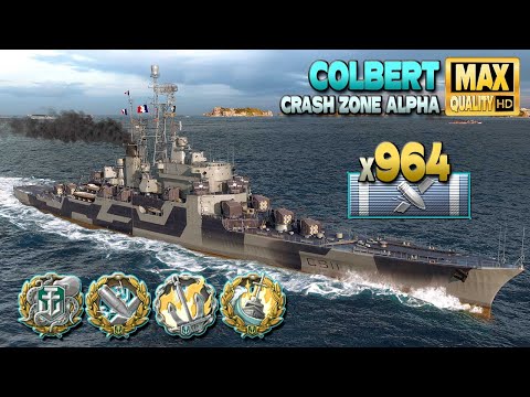 Видео: крейсер «Кольбер»: умная игра на карте «Зона крушения Альфа» - World of Warships