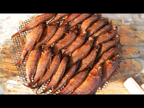 Видео: Как коптить окуня.  Копченый окунь. Коптим окуня сами.