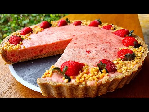 Видео: КЛУБНИЧНЫЙ ТОРТ, БЕЗ САХАРА, БЕЗ ДУХОВКИ (без глютена, без лактозы). ВЕГАНСКИЙ и ЗДОРОВЫЙ
