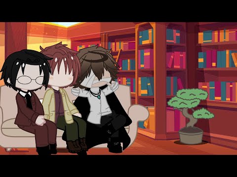 Видео: Ода, Дазай и Анго реагируют на Дазая/ Past Ango, Oda & Dazai react to Dazai. Перезалив/Reuploading
