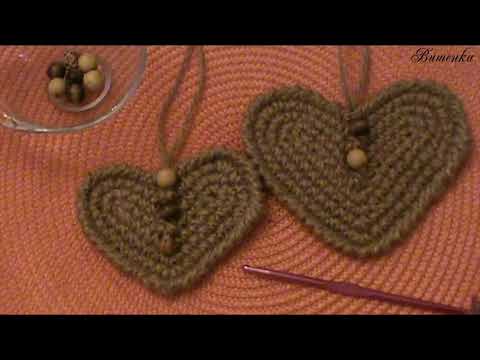 Видео: Вязание из джута брелка СЕРДЕЧКО