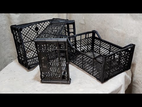 Видео: Из Трех одинаковых пластиковых ящиков, Три очень разные поделки.