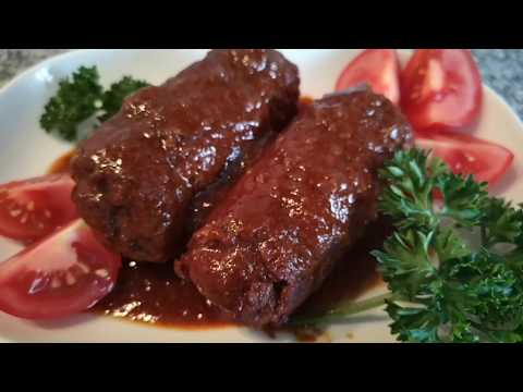 Видео: Рулетики из говядины.cattle rouladen.Rinderrouladen.