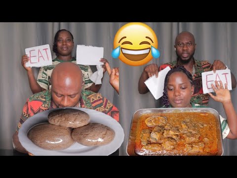 Видео: Выбирайте право или лево, чтобы поесть. Мукбанг. АФРИКАНСКАЯ КУХНЯ. Мукбанг. Фуфу и суп из баклаж...