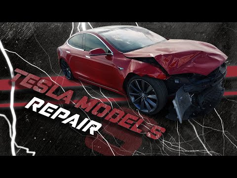 Видео: Tesla S. 🔥 Complicated front end repair! Cложный ремонт передней части! 🔥