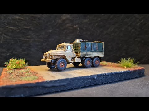 Видео: Урал 4320 с КПВТ!  Конверсия наборов УРАЛ 4320 и БТР 80 от Звезды в масштабе 1/100. /ТУРИСТ/