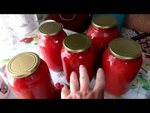 Видео: 214. Мариную Томаты 🍅 готовлю Томатный сок на зиму!