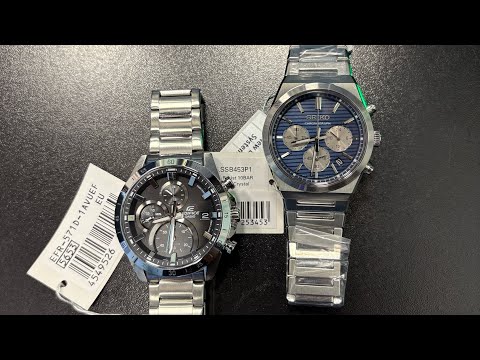 Видео: Налаштування кварцевого годинника Casio Edifice EFR-571d-1, Seiko SSB453