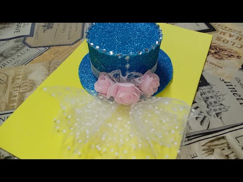 Видео: DIY:Glitter foamiran hat//Шляпка из глиттерного фоамирана