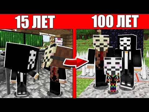 Видео: Как семья Читера и Девушки прожила жизнь от 1 годик до 100 лет в Майнкрафт Жизненный цикл и Эволюция