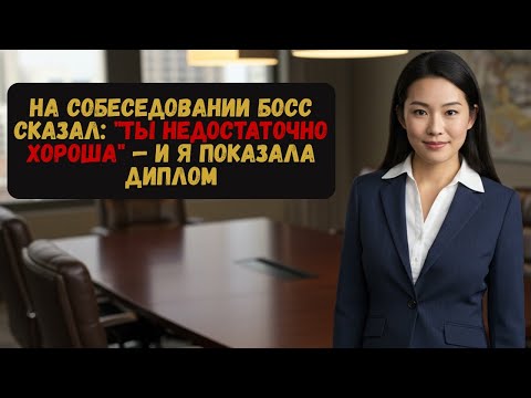 Видео: На собеседовании босс сказал: "Ты недостаточно хороша" — и я показала диплом
