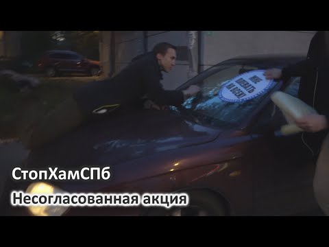 Видео: СтопХамСПб - Несогласованная акция