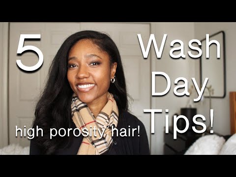 Видео: 5 советов для пористых натуральных волос в день мытья!