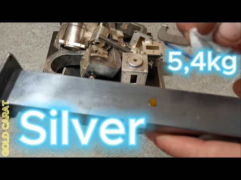 Видео: Серебро смывка с 5,4кг крупных деталей.Silver refining