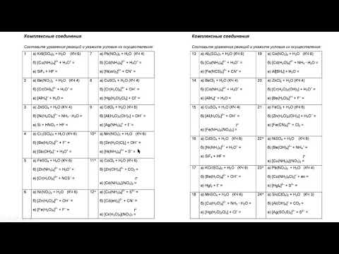 Видео: Разбор реакций по химии комплексных соединений