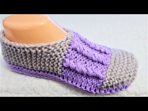 Видео: Простые следки на 2 спицах. Мастер класс