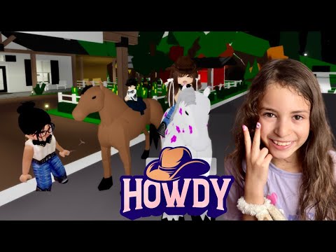 Видео: Весёлый день ковбойши! Катаюсь на лошадях с друзьями | Roblox Brookhaven 🏡 RP
