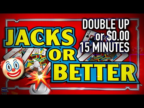 Видео: Видеопокер JACKS OR BETTER 9/6 ♥️ Удвоение или $0 за 15 минут ♦️ «Полная выплата»