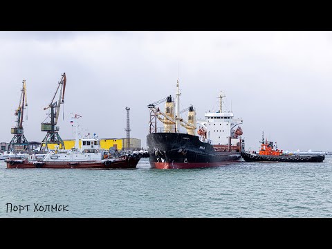Видео: Сухогруз «Дима», порт Холмск
