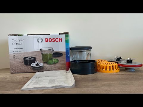 Видео: Комплект насадок для подрібнення Bosch MUZ45XCG1