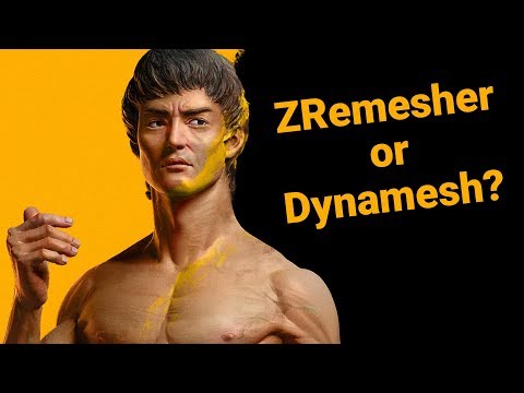 Видео: Когда следует использовать Dynamesh и ZRemesher?