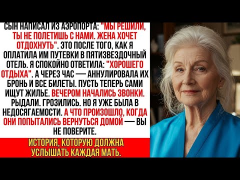Видео: Сын позвонил из аэропорта «Ты не летишь с нами, жена против.» Но я…