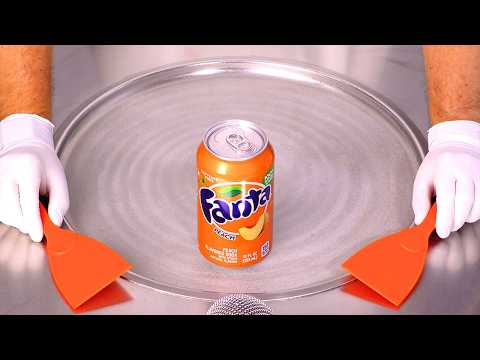 Видео: Непревзойденные роллы с мороженым Fanta Peach! Удовлетворяющие угощения ASMR