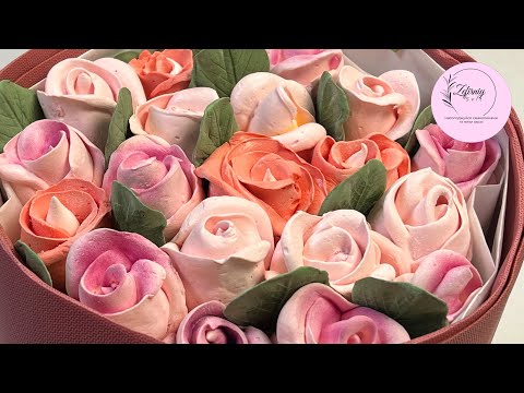 Видео: Як зробити листочки троянди із зефіру. Підбукетниця нашвидкоруч.