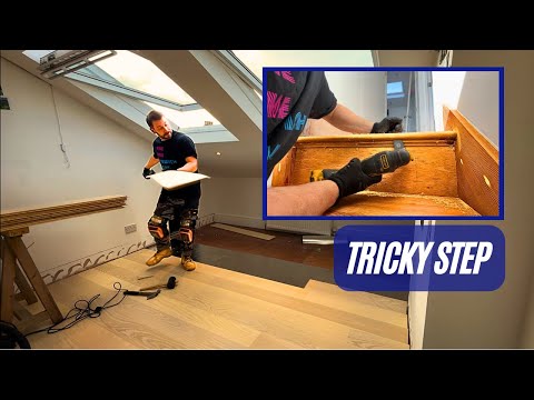 Видео: Инженерная доска Click на чердаке. Проблемы со ступенькой и плинтусом.