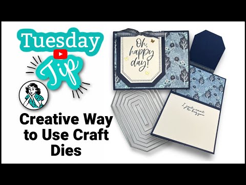 Видео: Открытка с вырубным клапаном: как использовать фигурные штампы при изготовлении открыток