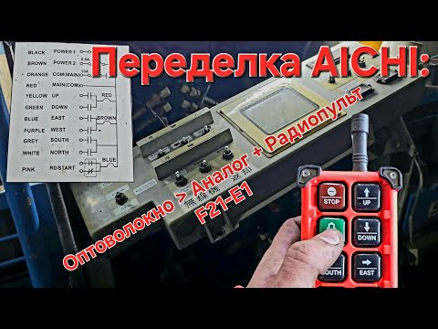 Видео: Переделка AICHI: Смена оптоволокна на аналоговое управление + радиопульт F21-E1 на 24В