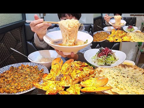 Видео: Мокпан лобстер, ккомак-мучим, холодная лапша, салат+паста, пицца, приготовленная в печи!!!