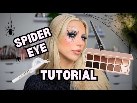 Видео: Урок макияжа на Хэллоуин с паучьим глазом! Подходит для новичков! #макияж #урокимакияжа #хеллоуин