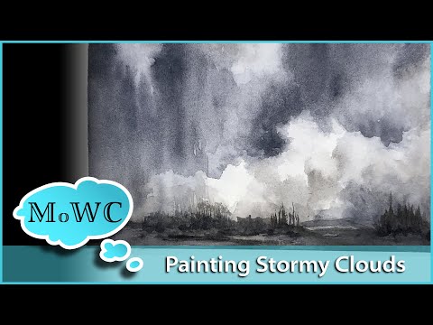 Видео: Демонстрация Stormy Clouds и обзор Daniel Smith Signature Grays +