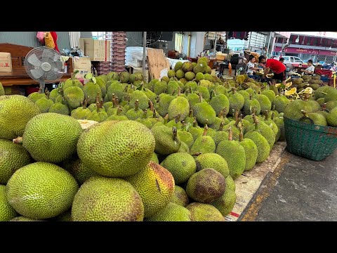 Видео: Самый большой фрукт в мире! Удивительные навыки нарезки джекфрута – Тайская уличная еда