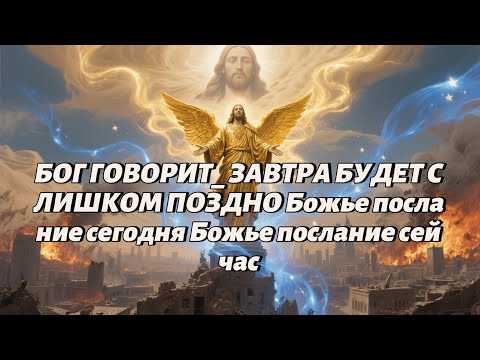 Видео: БОГ ГОВОРИТ  ЗАВТРА БУДЕТ СЛИШКОМ ПОЗДНО Божье послание сегодня Божье послание сейчас