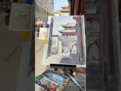 Видео: Пленэр на котором случайный прохожий молча смотрел 4 часа, как я рисую… а потом поклонился и ушёл!