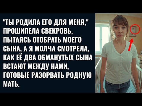 Видео: "ТЫ РОДИШЬ, А Я ЗАБЕРУ РЕБЁНКА!" – кричала свекровь. Она не знала, что я уже включила диктофон...
