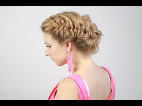 Видео: Вечерняя прическа с плетением рыбий хвост. Evening Hairstyle "Fishtail" Braiding
